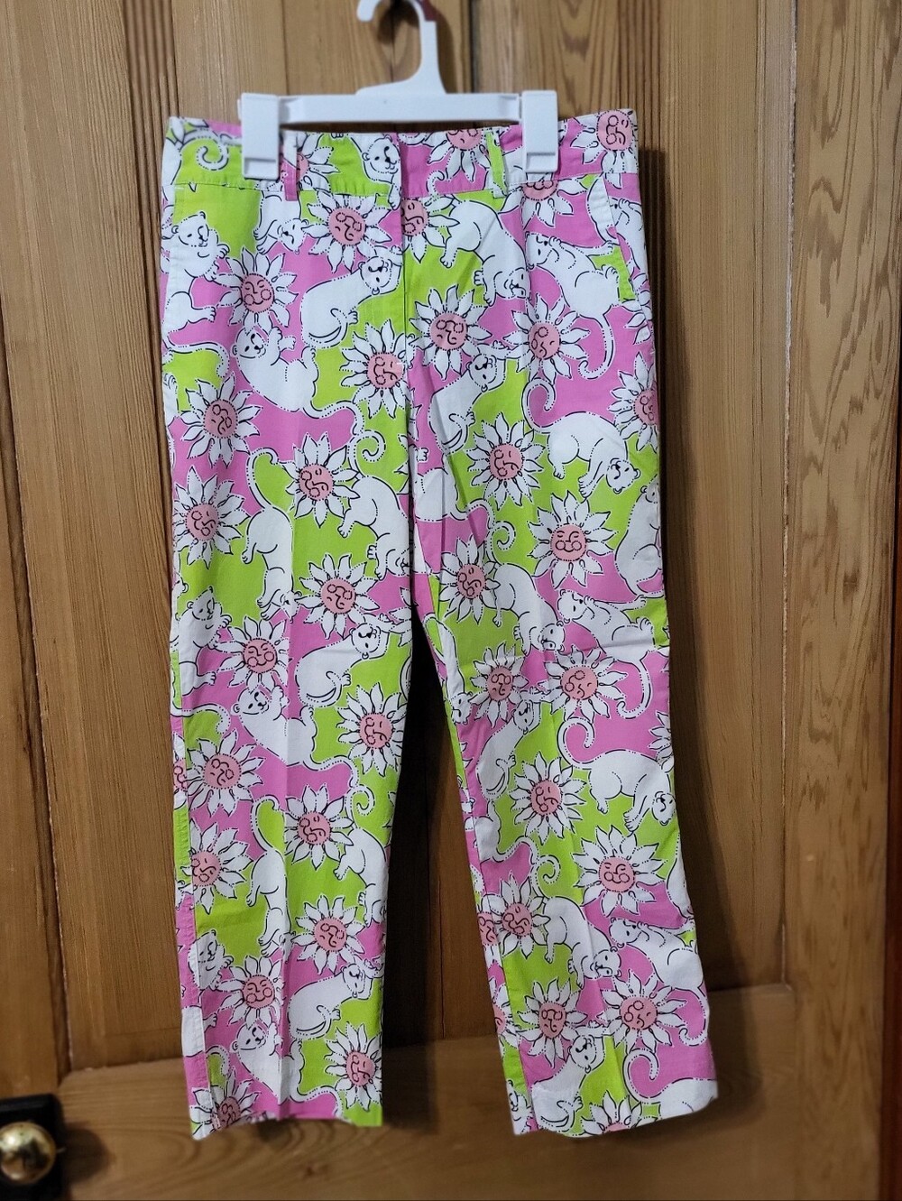 Vintage Y2K Lilly Pulitzer Lion Print Capri pants Size 6 - Picture 4 of 7